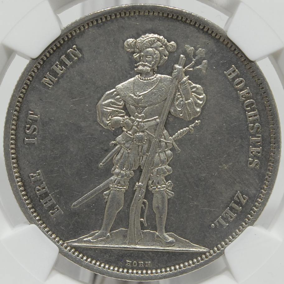 2018 スイス 現代射撃祭 100フラン 5オンス 銀貨 NGC PF70UC